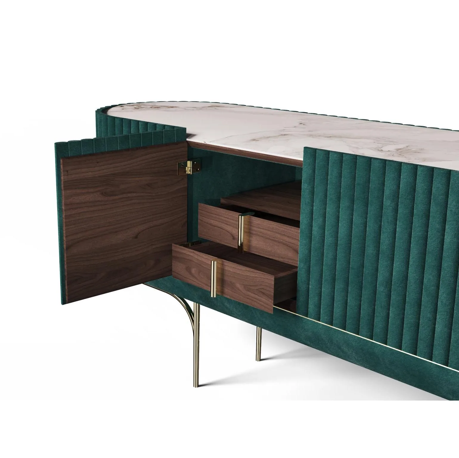 Luxury Locker Cabinet White Marble Top Dom Sebastian Sideboard By Alma De Luce Corridor Decor Sideboards Counter Console Table