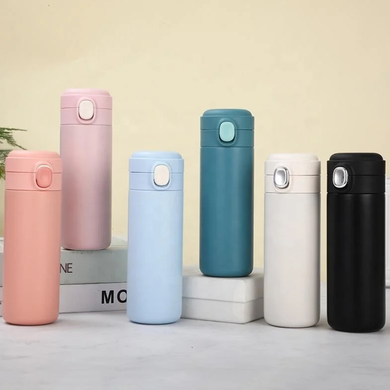 2022 Double Wall Vacuum Bounce Flask  Straight Cup Car Thermos customized Stainless Steel Sport Bottle  LOGO Mug