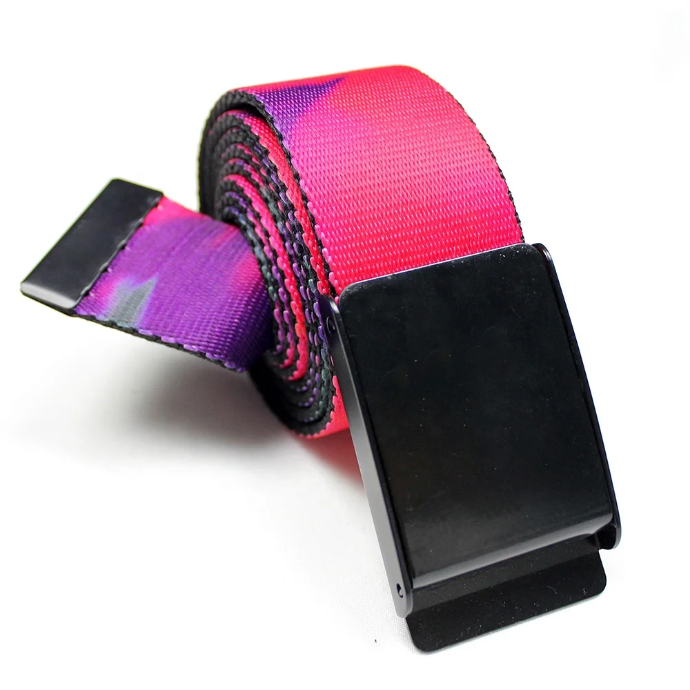 Luxury Sublimation Strong Girl Lady Kid Women Men Woven PP Polyester Nylon Custom Printed Logo Snap Canvas Fabric Belt