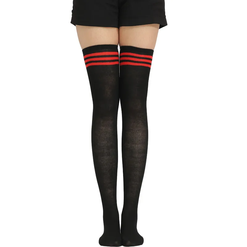 Fashion Sexy Stripe Over The Knee Socks Thigh High Stocking Cotton Stockings Cute