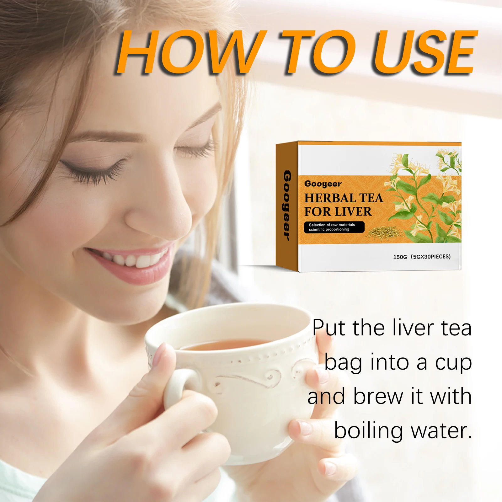 30Bags/Box Herbal Liver Detox Tea Organic Natural Eye Clear Health Tea