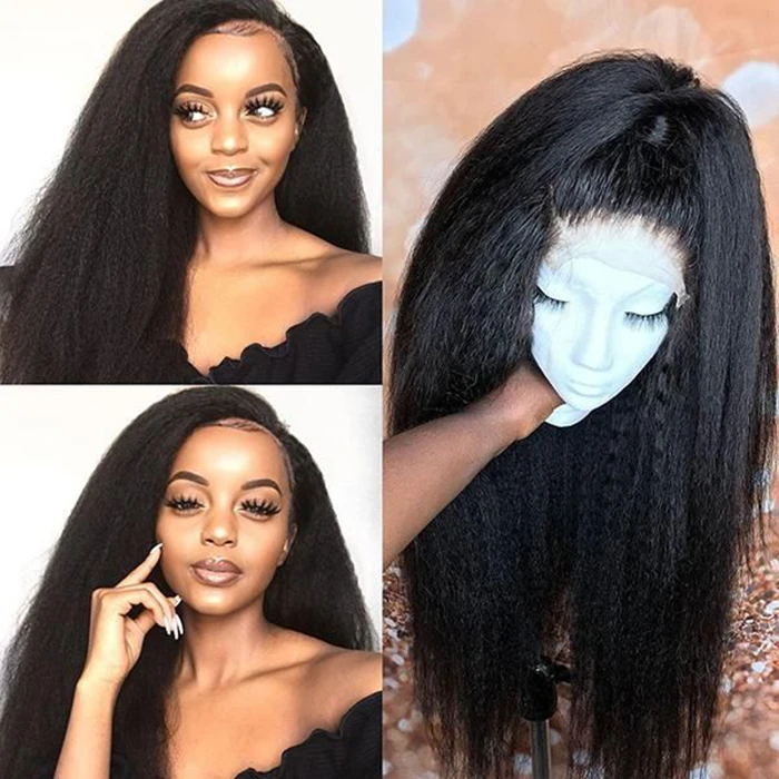  Wholesales Natural Black Kinky Straight U Part 13X6 13X4 Swiss Hd Lace Human Hair Frontal