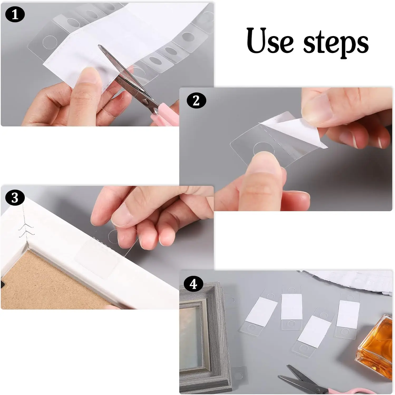 Heavy Duty Sticky Hang Tabs Plastic Round Slot Hole Self-Adhesive Hanging Tabs for Store Retail