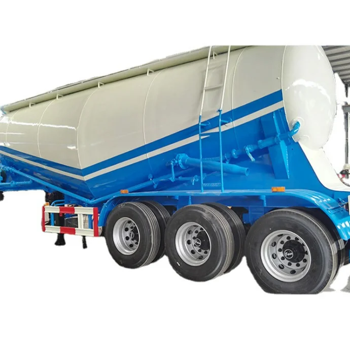 JINMA Tri-axle  60 Ton Powder Tanker Dry Silo Bulk Cement Bulker Tank Trailer Tanker 30/45/50 Cbm Bulk Cement Tank Trailer