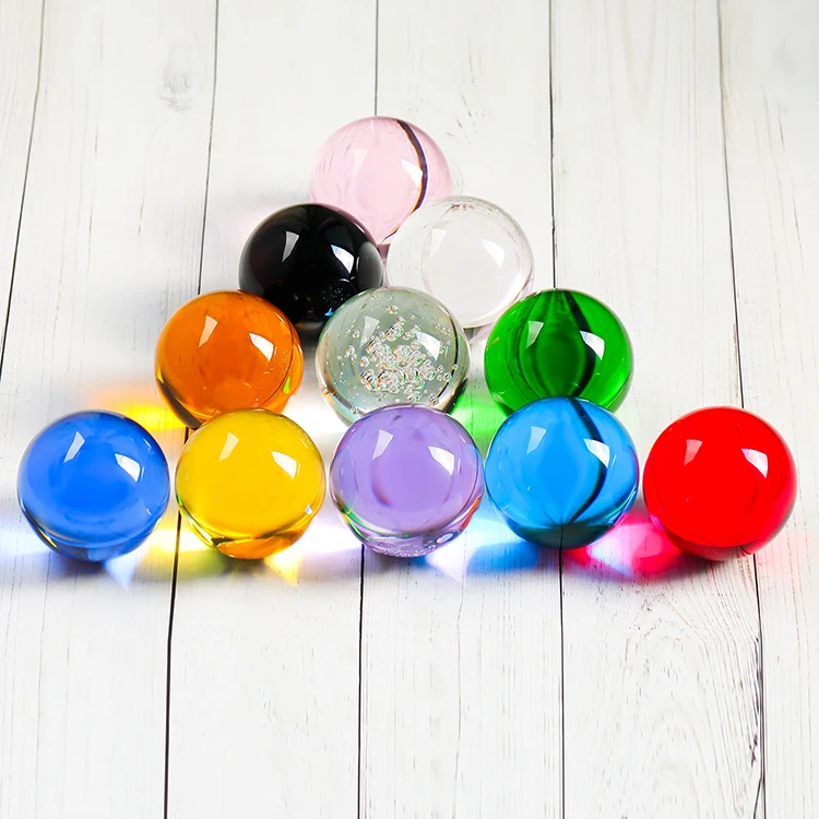 Cheap Price Colorful Crystal Ball Natural Color Ball Red Blue Purple Pink Counter Healing Gift Home Decoration Glass Ball
