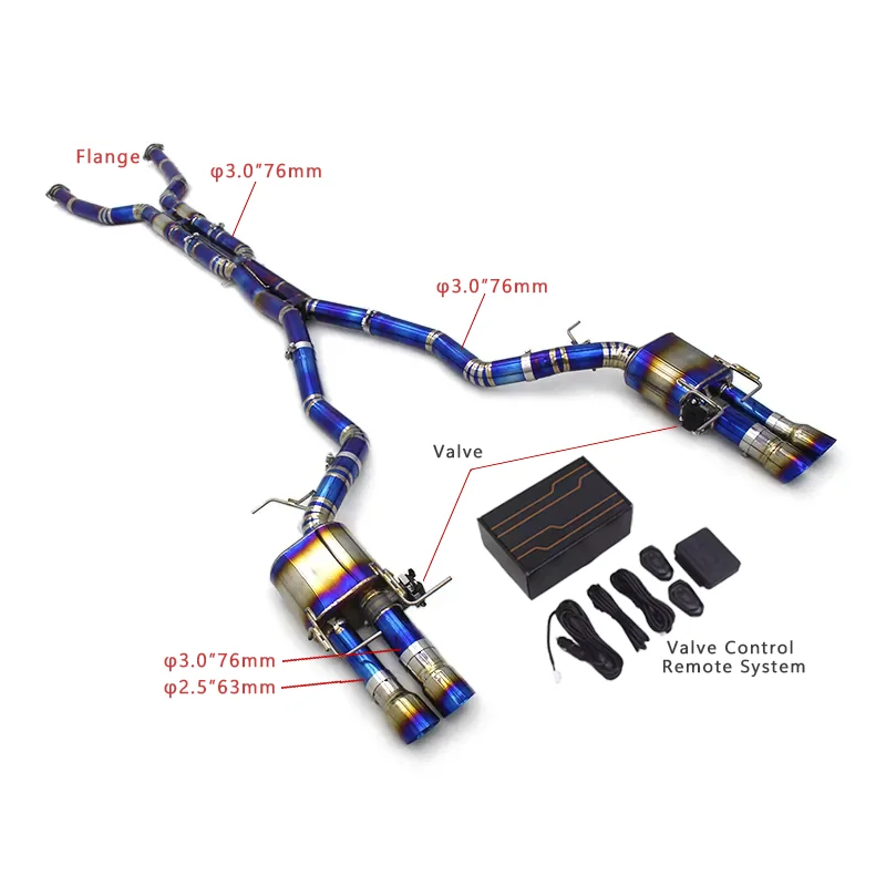 OEM титановые выхлопные системы Catback для BMW M5 E60 5 0 2003-2010 выхлопных труб гоночного автомобиля трубные наконечники глушителя