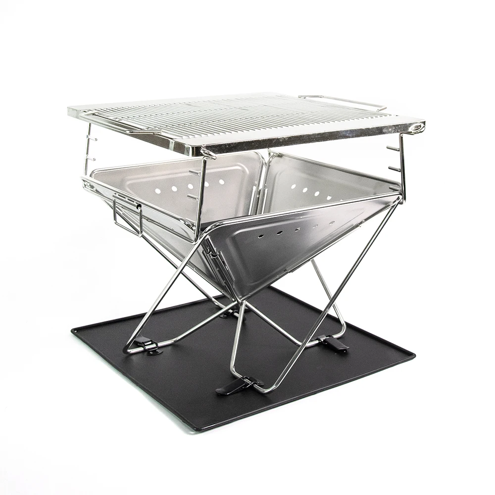 High standard stainless steel fire pit camping bbq grill