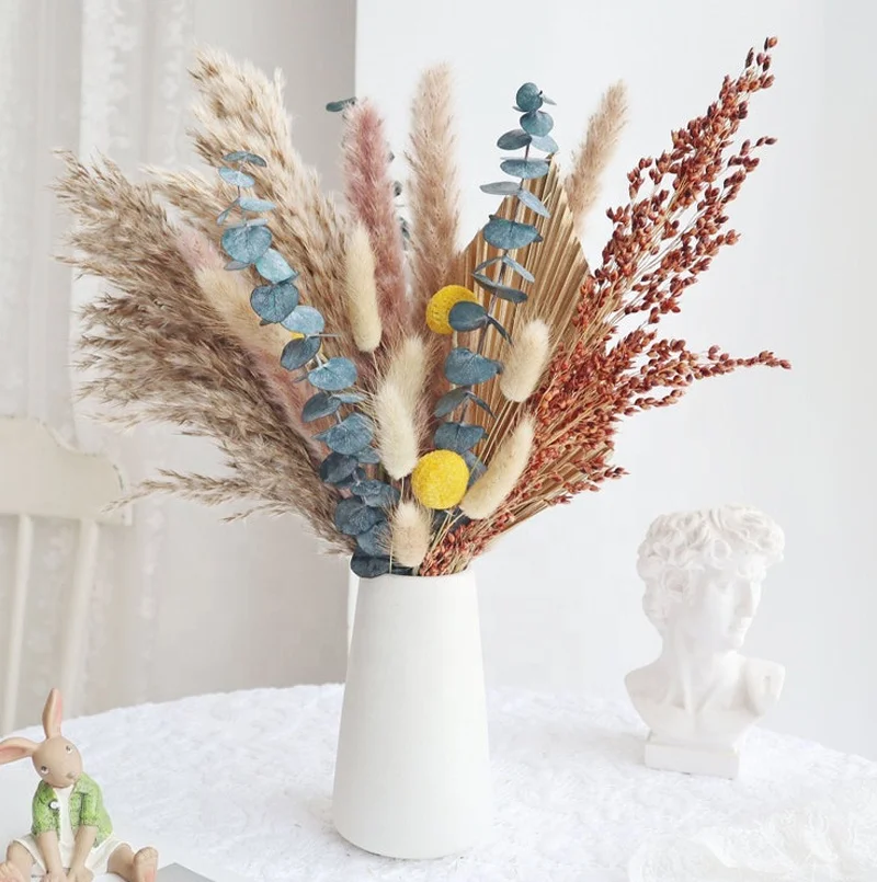 Free sample cheap Pampas grass hot sell dried flowers reed bouquet Home decorative flowers gift preserved flower