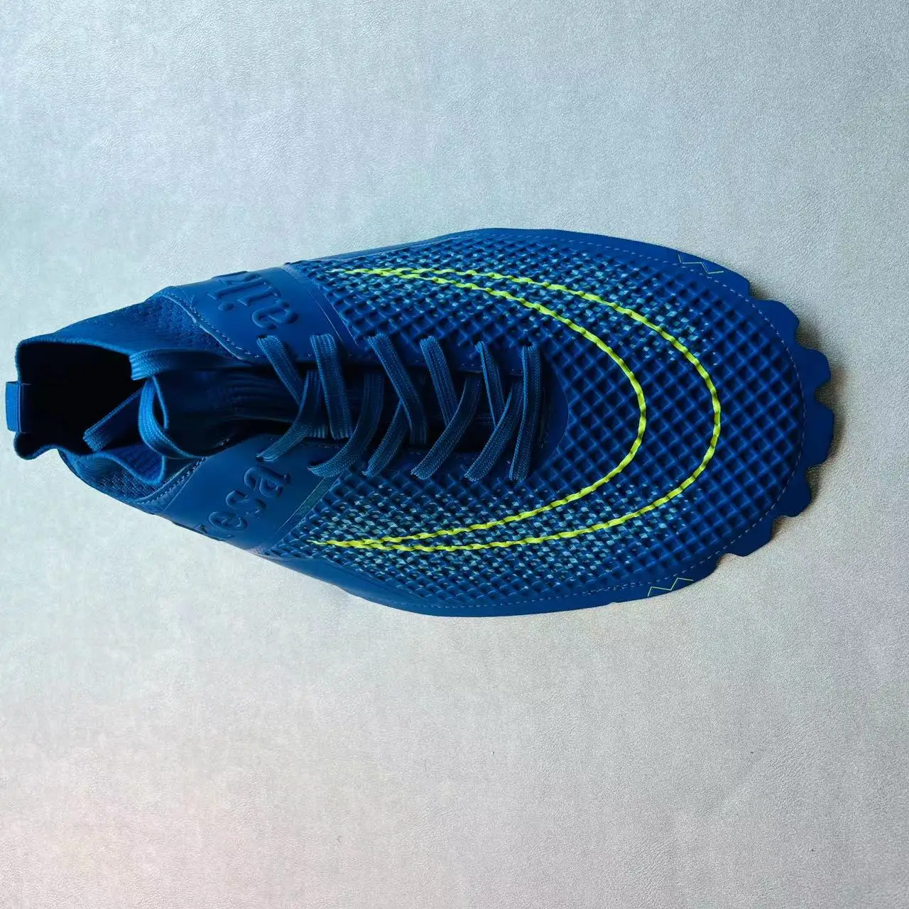 soccer shoes vamp wholesale breathable suede leather safety upper semi finished breathable mesh