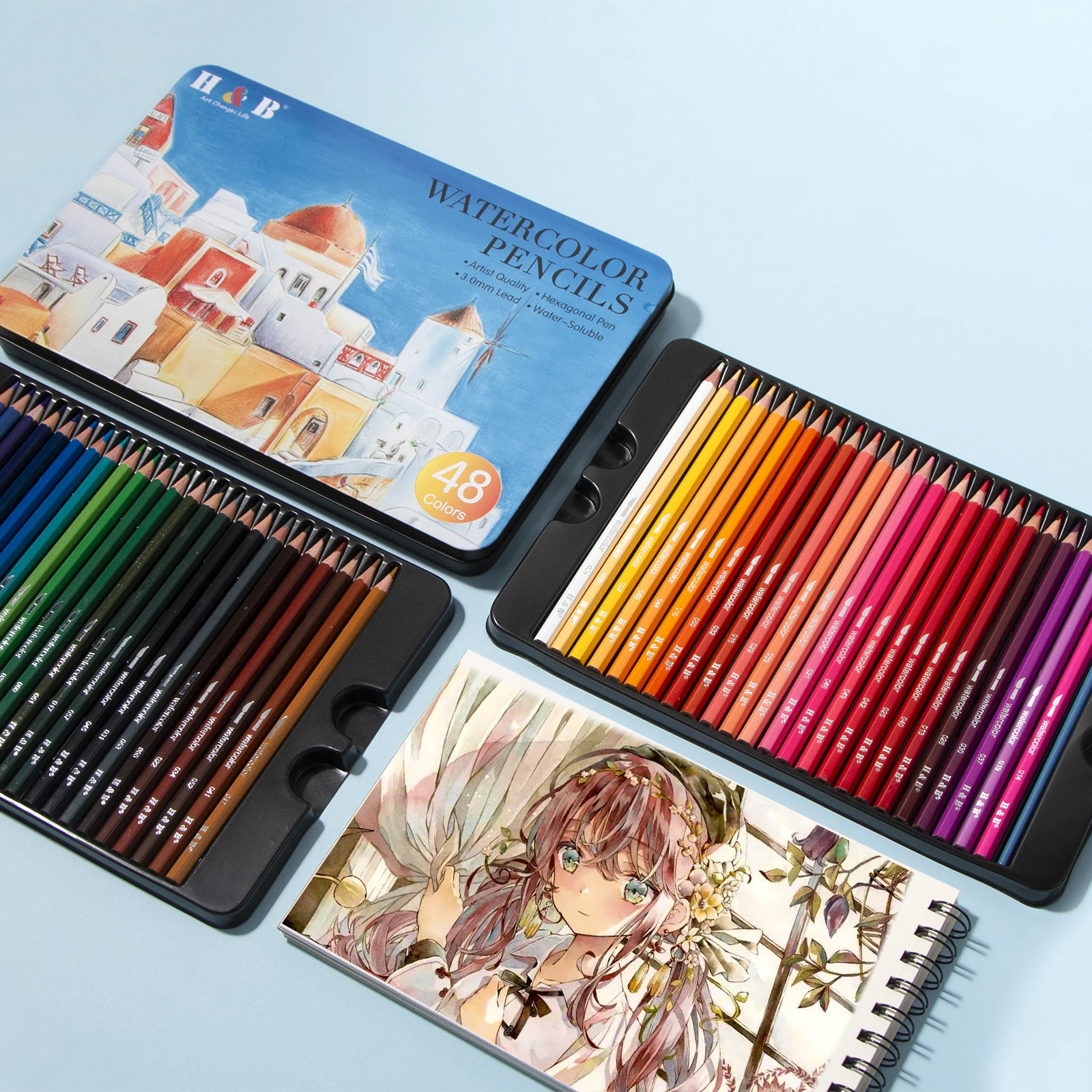 hight  quality Soft Core 48pcs colored pencils