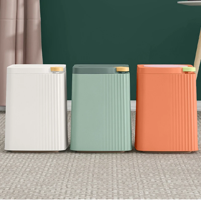 Small-sized trash can domestic bullet-lidded bucket living room toilet garbage can with lidded press-type waste paper basket