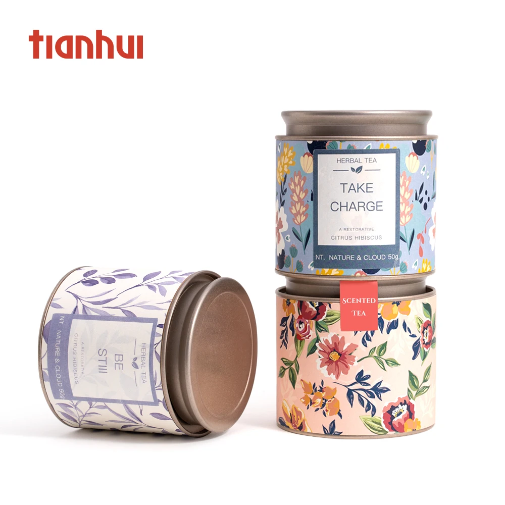 Герметичные бумажные банки Tianhui для хранения мелких предметов таких как конфеты сахар специи злаки кофе или чай