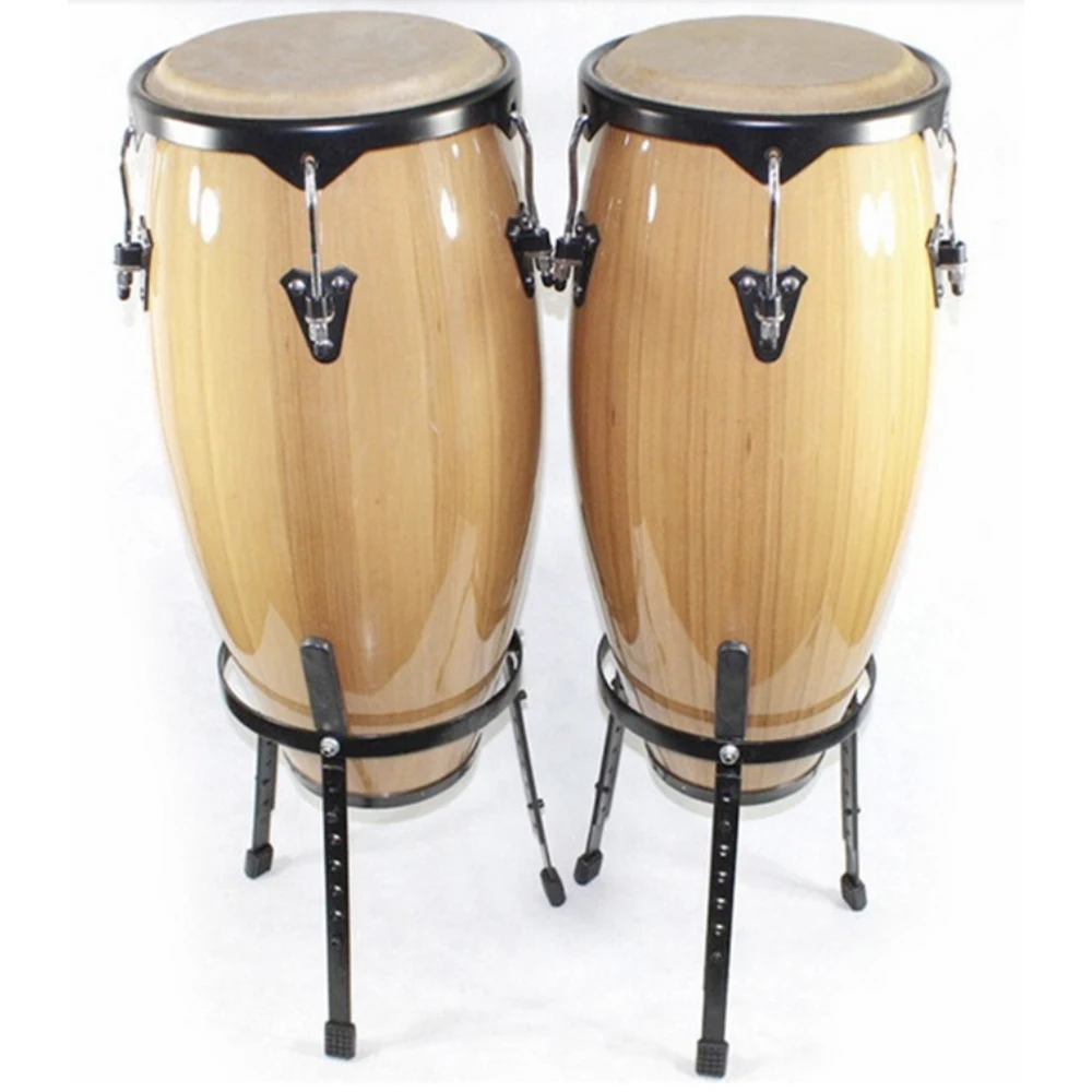 Professional Latin Percussion Musical Instrument Wooden Conga Drum With Stand