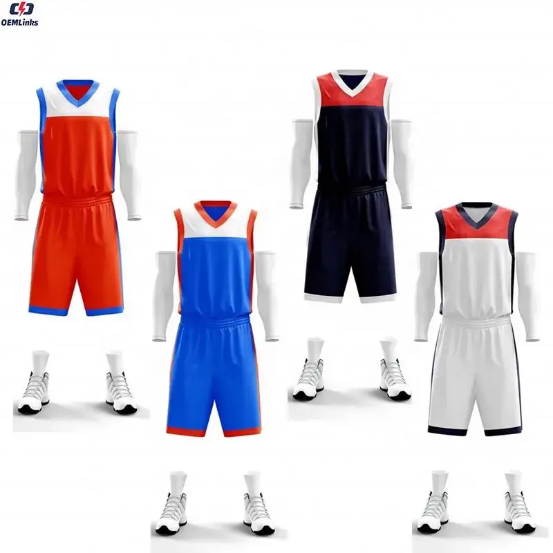 Custom sublimation basketball jersey low MOQ team uniforms set Kid suit basketball wear shirts and shorts basketball uniforms