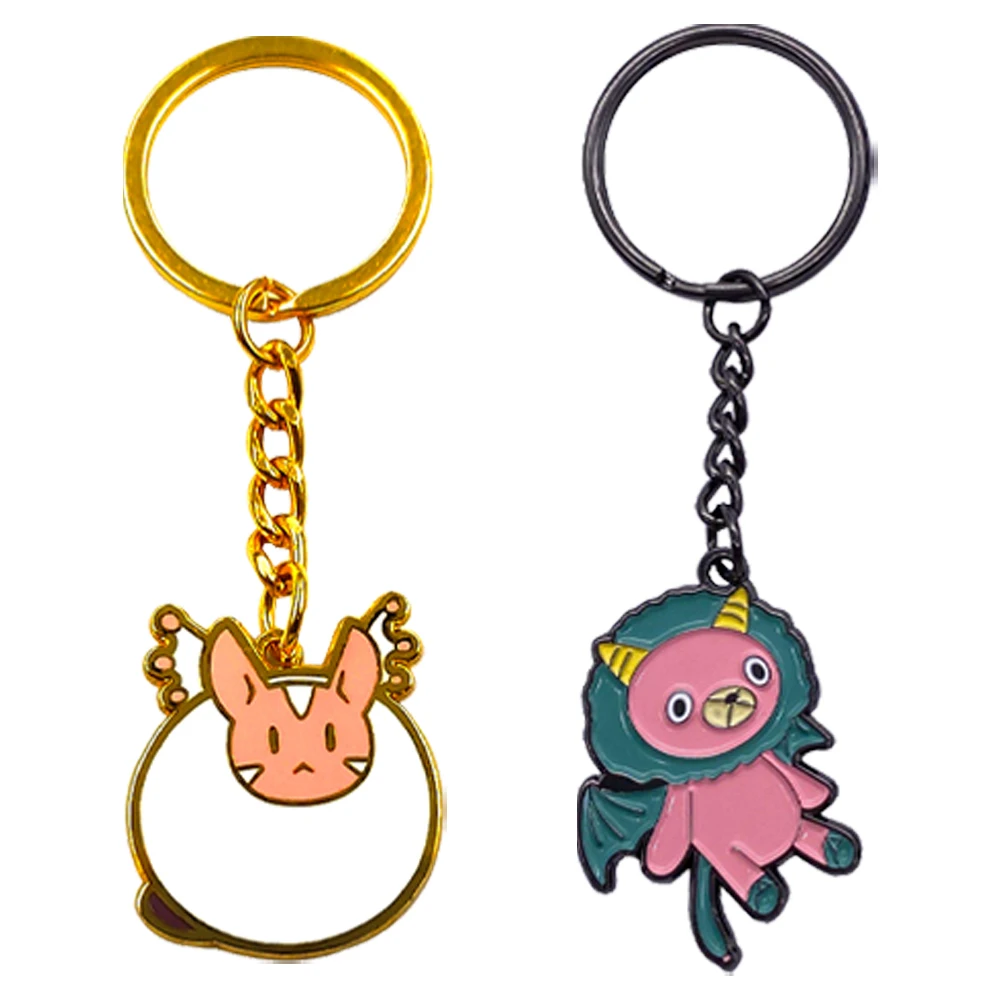 Key chain manufacturer personalized sublimation designer logo kawaii cartoon metal enamel cute anime custom keychain