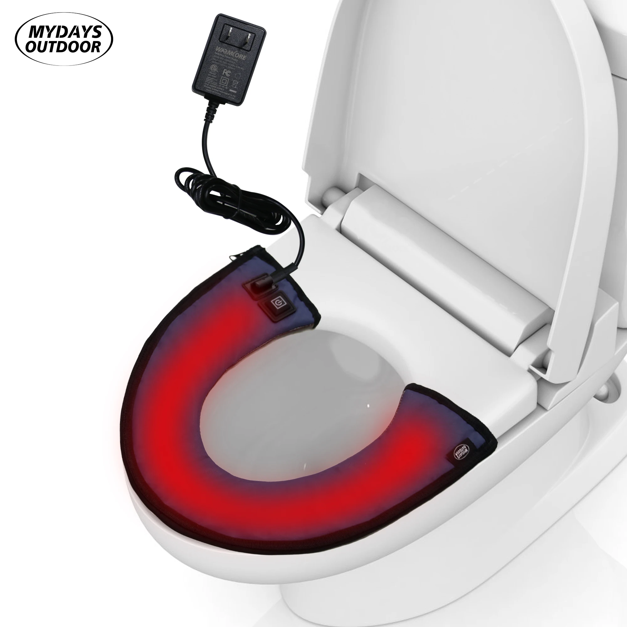 Mydays Tech  Washable Waterproof  Winter  Household Heating Toilet Mat Toilet Seat Cushion Cover with Temperature Adjustable