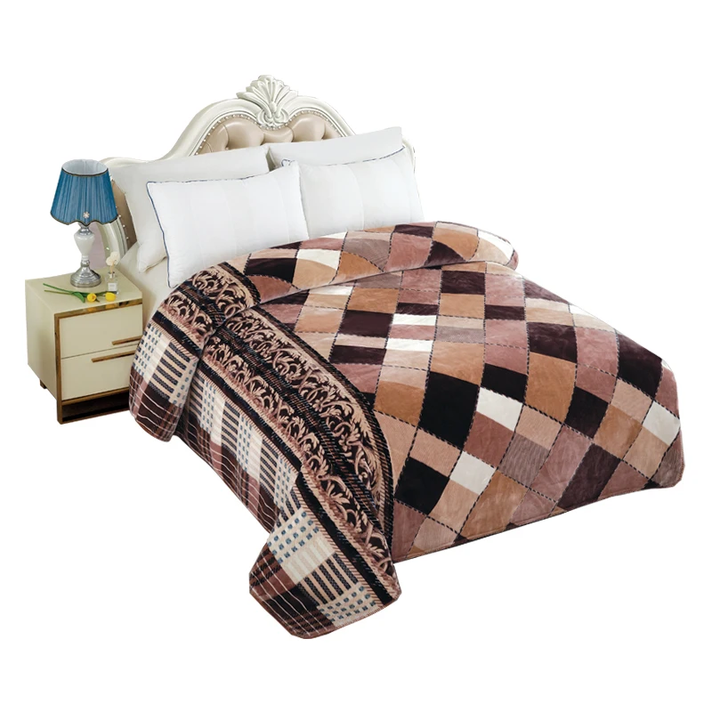 Korean super soft plush raschel blankets 220 x 240 king size single electric warm nonwovens used blankets bale second hand near