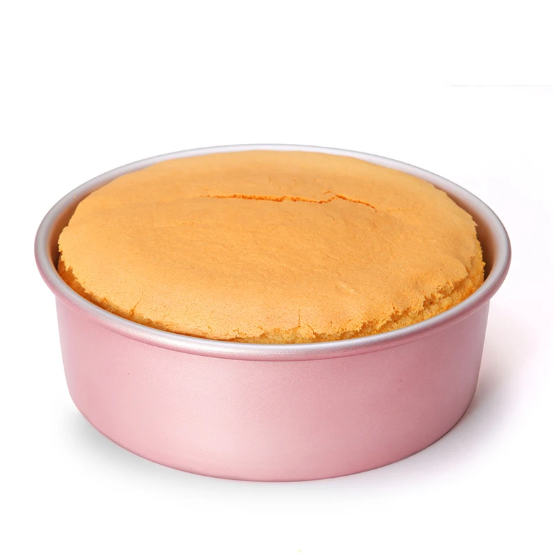 
CHEFMADE 8 Inch Aluminum Non Stick Rose Gold 2 Layer Round Mold Bakeware Baking Cake Pan With Removable Bottom 