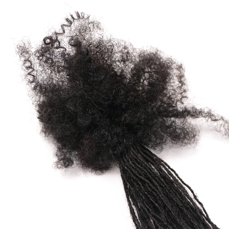 100%-удлинители Sister Locs Locks из натуральных волос для мужчин и женщин 0 1 см ручной работы вязаные крючком дреды