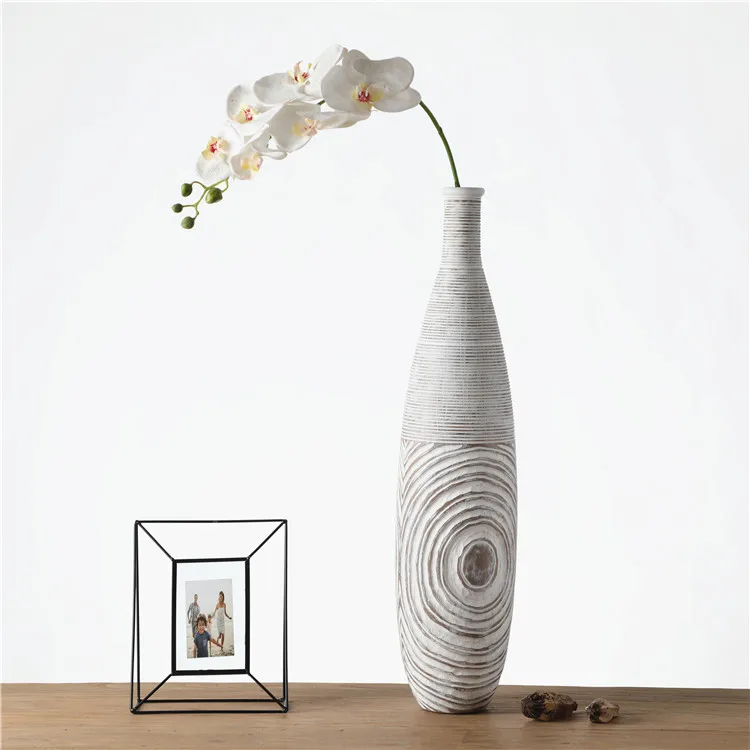 Eco-friendly polyresin flower vase ornament table centerpiece decorative vases for home decor