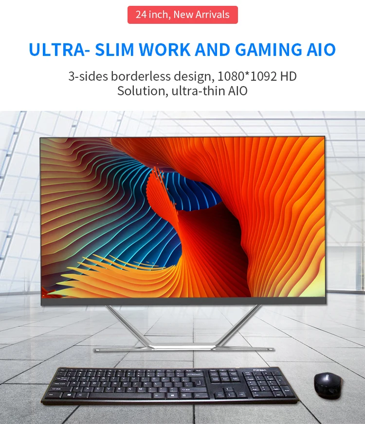 Оптовая продажа тонкий недорогой моноблок для настольного компьютера I3 I5 I7 все в
