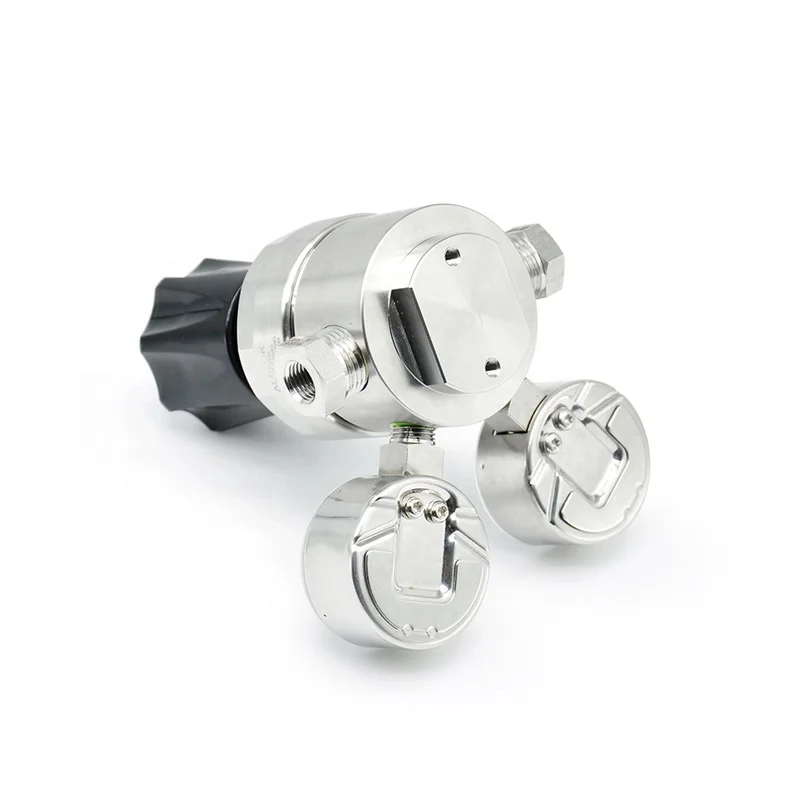 Medium Flow Pressure Regulator 500psi 3000psi Single Stage Diaphragm Structure Drain Valves Oxygen Regulator CO2 Regulator