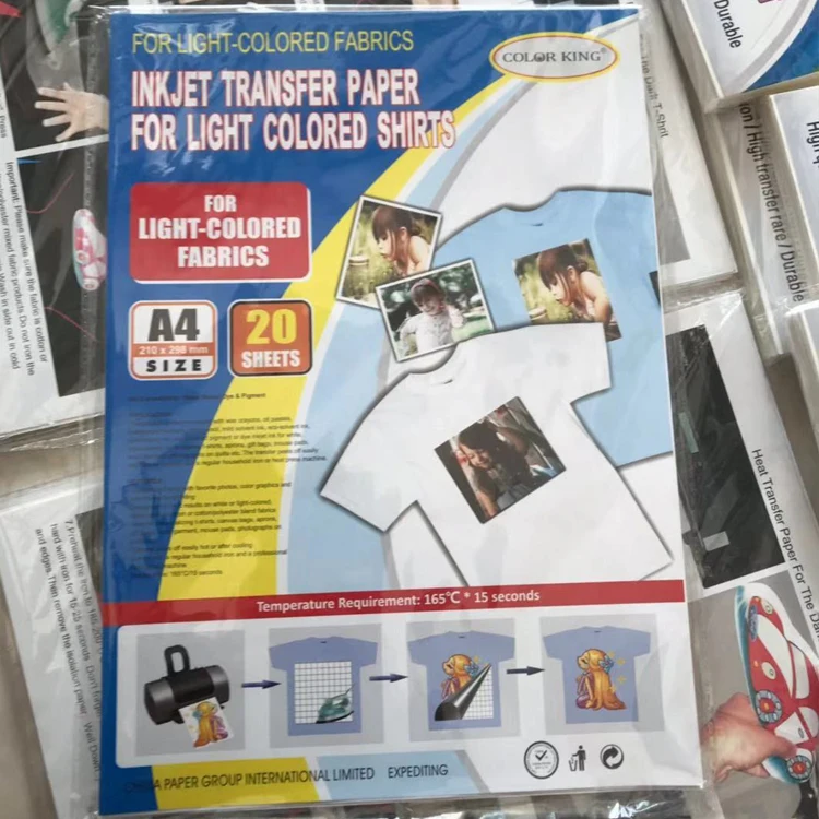 Wholesale A4/A3 inkjet heat transfer paper Dark and Light T-shirt Heat Press Transfer Inkjet Printing Paper