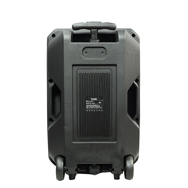 hot selling  Southeast asia  top family portable speaker 8 inch rechargeable battery trolley speaker18 watt pull rod speaker