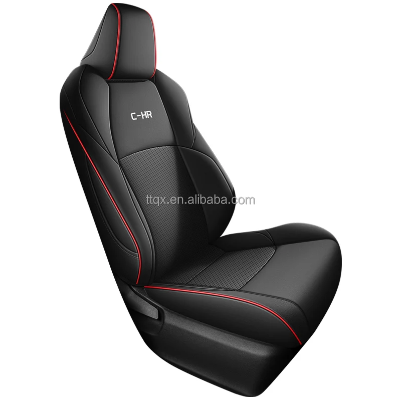 Hot selling 2017-2023 Custom 360 °all-inclusive sport Car Seat Cushions for Toyota C-HR ventilated Leather Seat Covers black red
