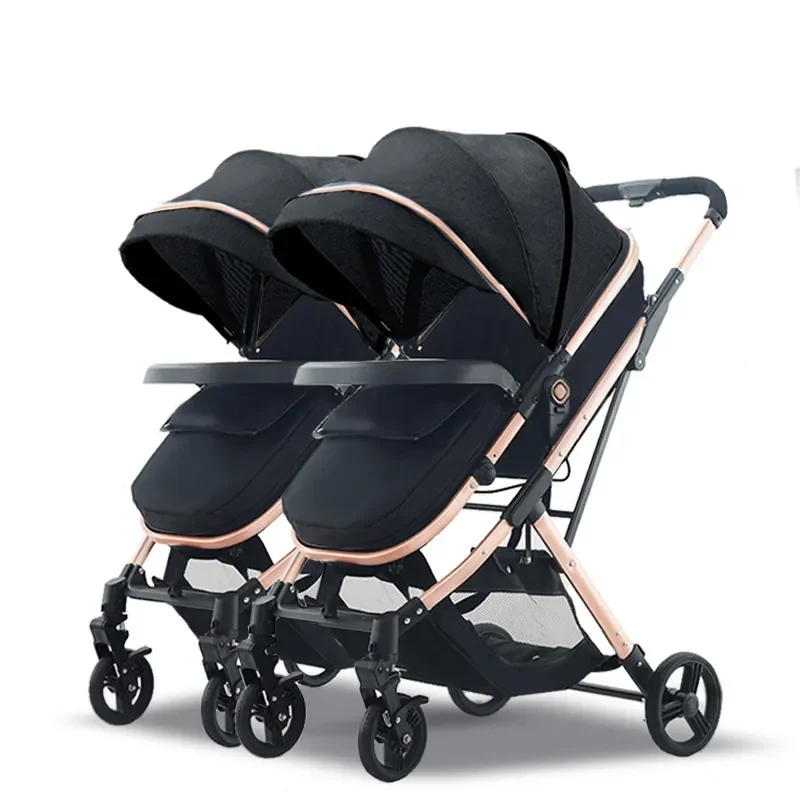 Luxury Multifunctional Foldable High Landscape Kids Pushchair Cart Travel Carriage Pram 3 in 1 Baby Stroller