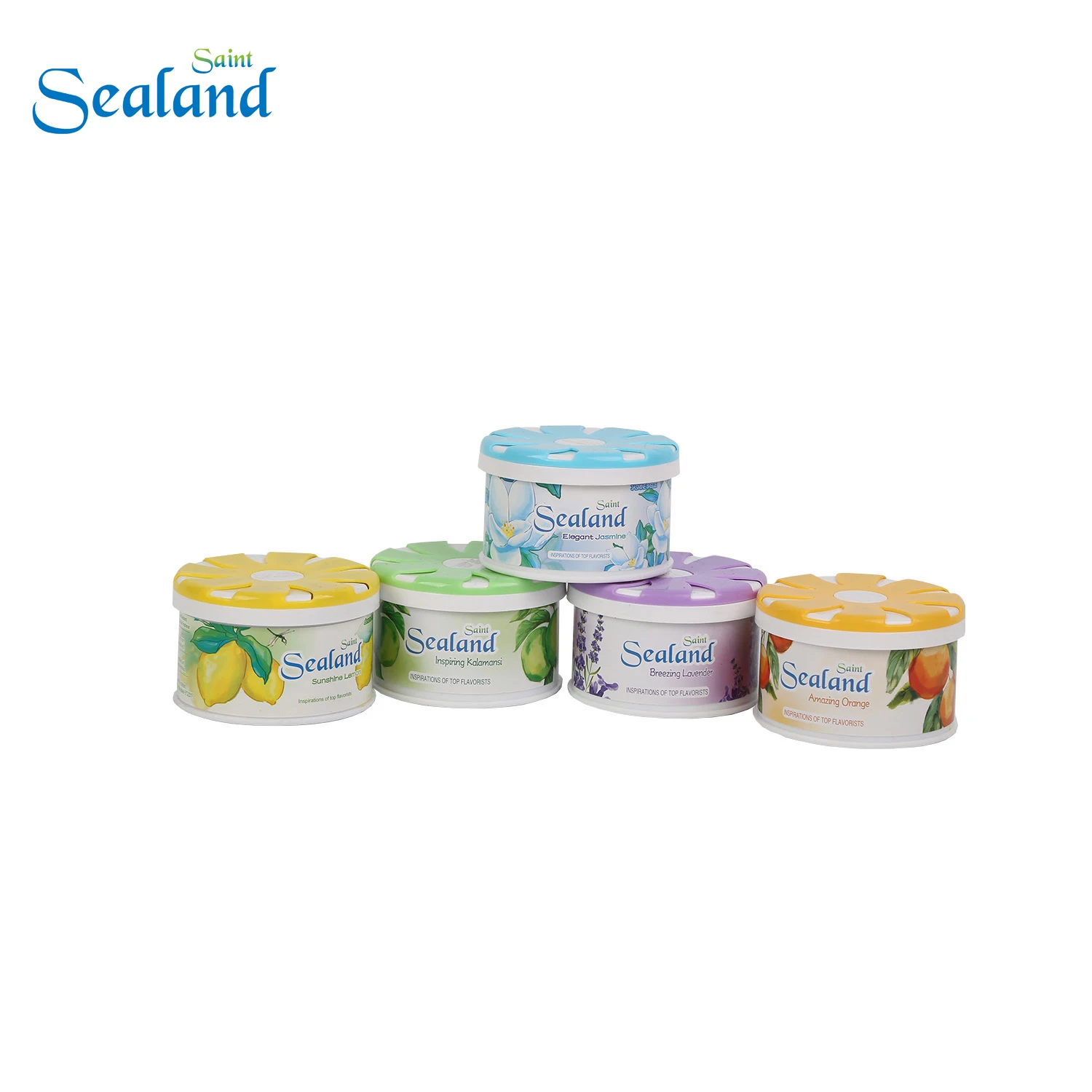 Wholesalers Sealand Long-lasting Fresh Lemon Fragrance Household Home Toilet Car 70g Can Solid Flower Air Freshener