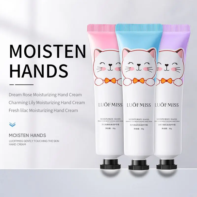 LUOFMISS Moisturizing Nourishing Deep Cleansing White Pore Christmas Travel  Rose Pomegranate Moisturizing Hand Cream