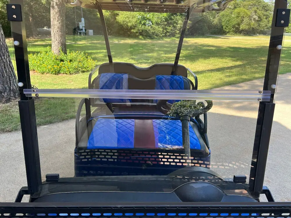 For EZGO RXV 2008-UP Foldable Polycarbonate Tinted Golf Cart Windshield