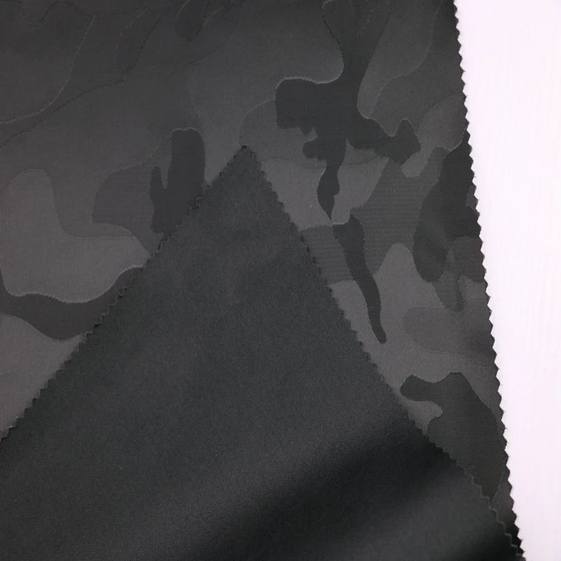 100%nylon oxford jacquard fabric High Quality 3layer  nylon camo jacquard fabric complex with knitted fabric