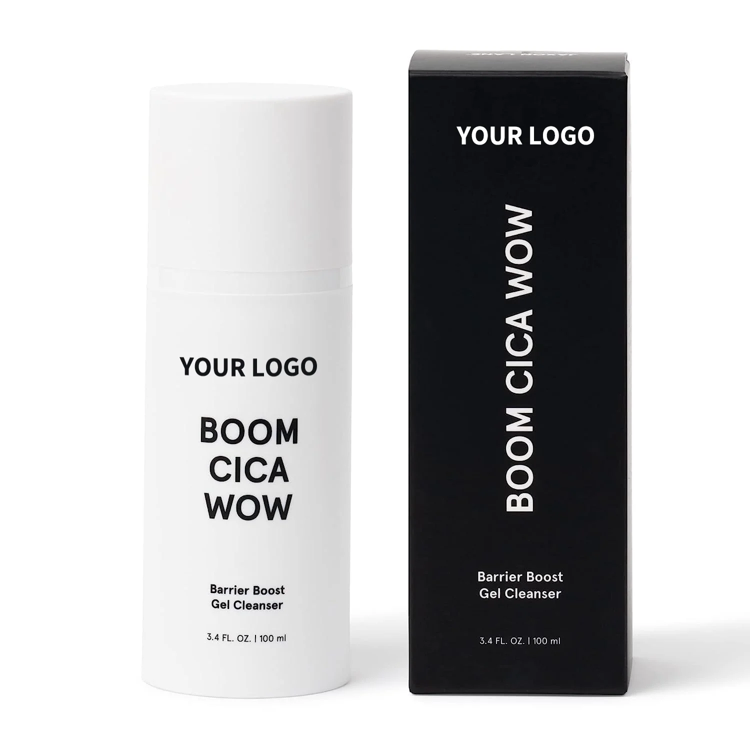 Private label Hyaluronic Acid Face Wash Daily Green Tea Centella Asiatica Facial Gel Cleanser for Men Women