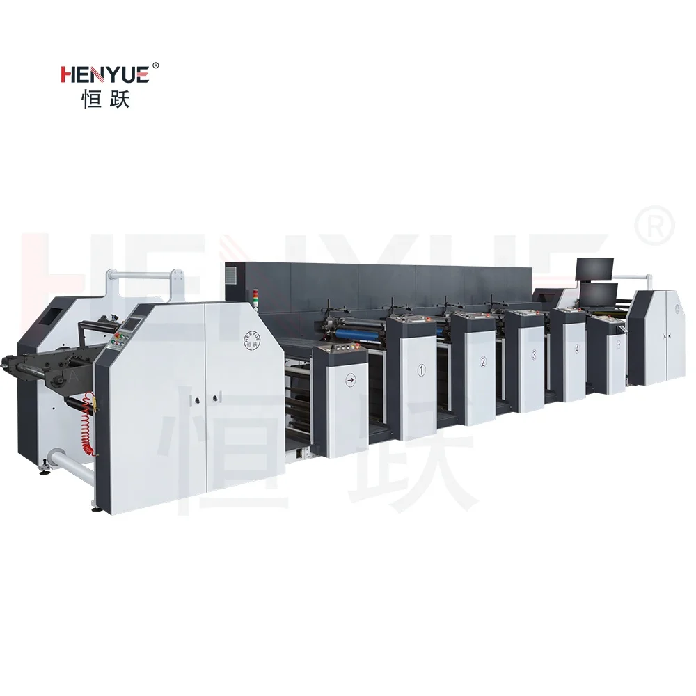 HENYUE Servo Non-stop Horizontal Flexo Printing Machine