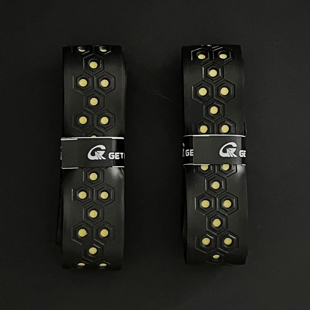 Get Moving Wholesale Top Quality Pu White Brown Green Color Fuse Breathable Perforation Paddle Grip Pickle Ball Paddle Grip Tape