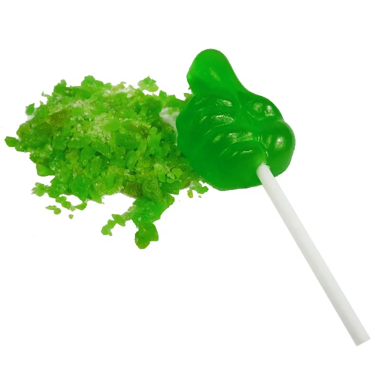 Wholesale 3-PCS OEM Halal Fruit Flavor Thumb Shape Magic Popping candy with lollipop on display box