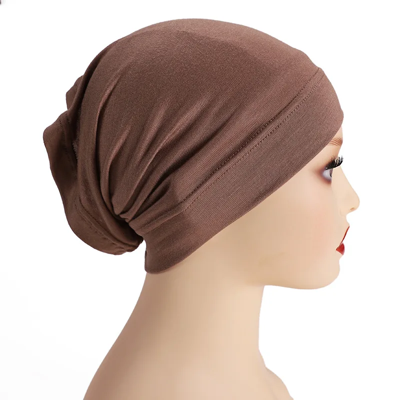 2022 Hijab Cap Muslim Cotton Under Scarf Hijab Cap Inner Caps Accept Color LOGO Designer Hijab Supplier