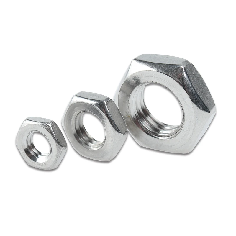 High Quality Iso4035 Din936 Hex Thin Nut Jam Nut Aisi Fasteners Hexagon head Nuts