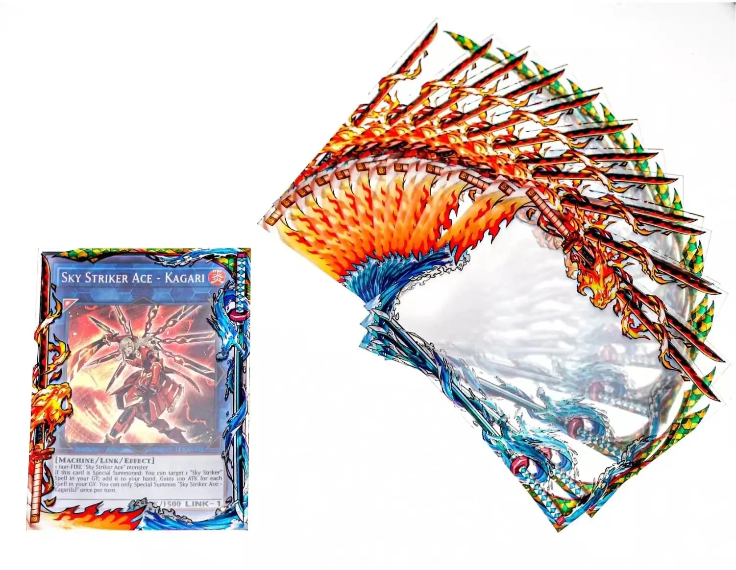 Pack of 60 Fits Over YGO Sleeves Custom Border Over sleeves, Character Card sleeves