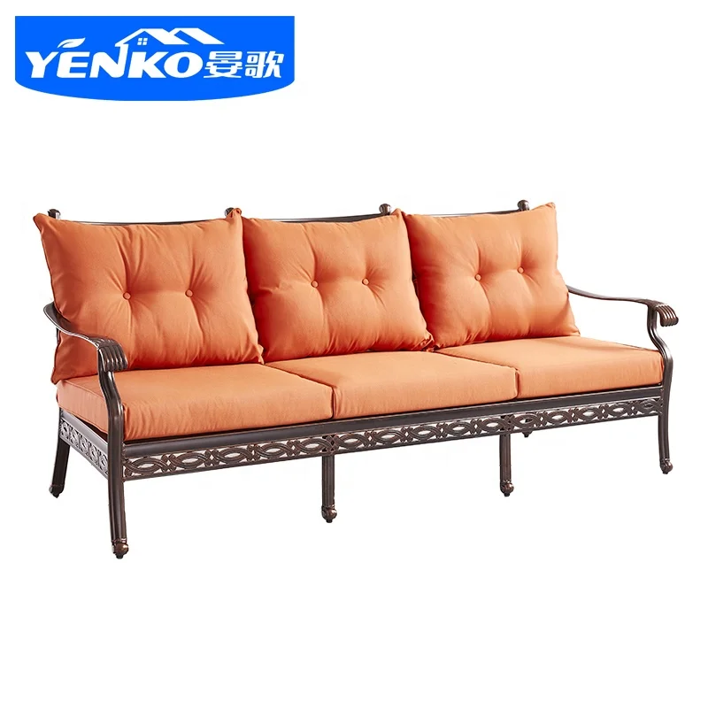 outdoor furniture aluminum metal&fabric patio sofa set furniture/garden/outdoor sofa