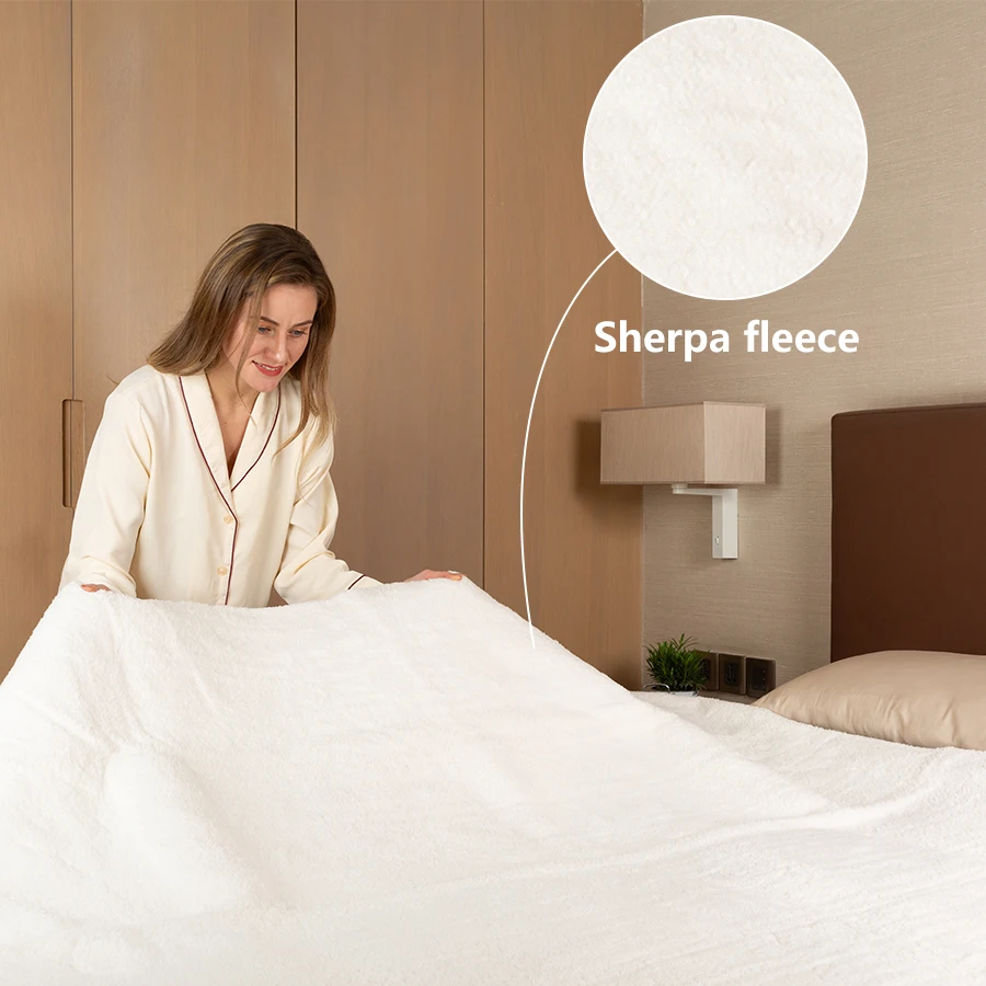 2024 New 3 Heat Setting 8 Hours Timer electric bed sheet single heating mattress pad Electric Heated Blanket