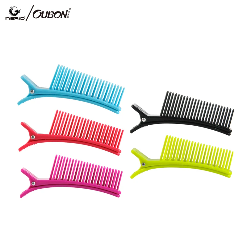 Plastic Hair Clips Hairdressing Clamps With Comb Hairpins Clamp Salon Cutting Dye Hair Care Styling Tools