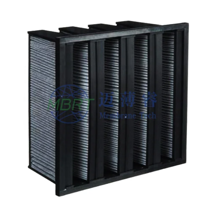 Manufacturer mini pleated combined V-bank hepa filter for ventilation air conditioning and heating system