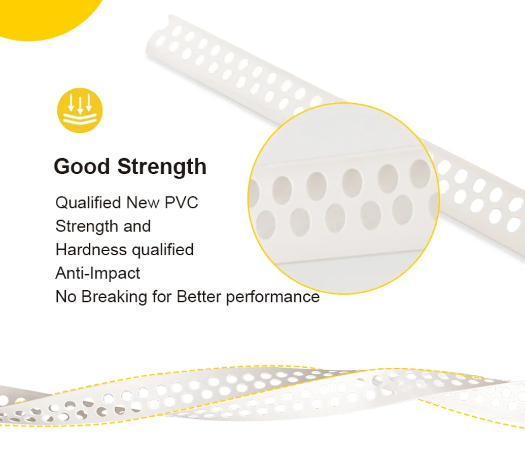 Qualified New PVC  Better Performance High Strength Plastic Corner Bead for Wall Edge