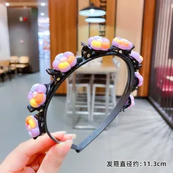 Mgirlshe 2021 Summer Popular Plastic Flowers Fruit Animal Cartoon Kids Hair Clips Headwrap Non-slip Headband for Gilrs Fashion
