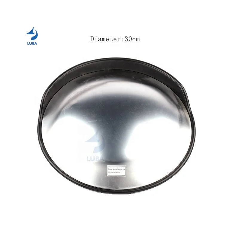 30cm High Quality Safety Road Concave Black Outdoor Small Convex Mirror For Car Motorcycle