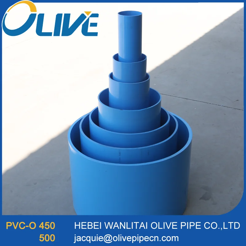 PVC-O Class 500 Plastic pipes for landscaping drinking water in countryside and mines chemical anticorrosion pvc pipe prices