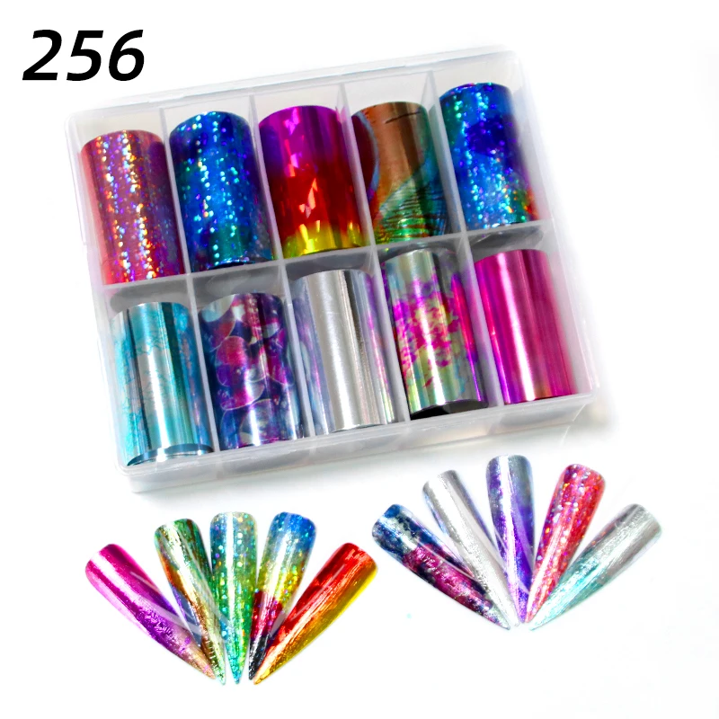 Colorful Halo Stained Night Sky Glass Nail Decal Sticker Dreamy Starry Sky Shining Brightly 3D Nail Decal